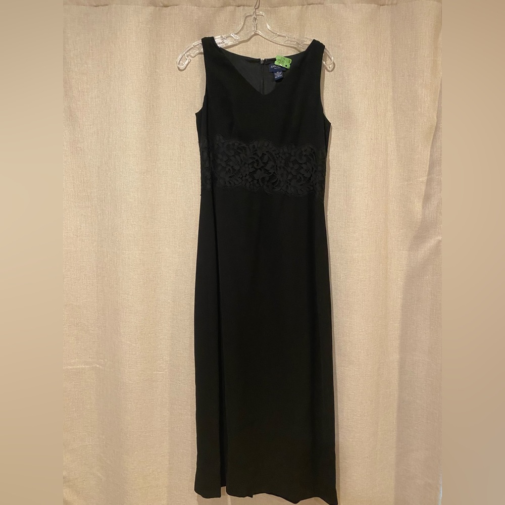 Ann Taylor Black Dress with Lace on Bodice